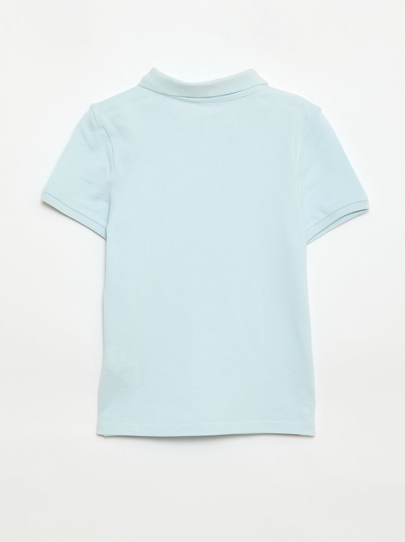 Polo tinta unita in maglia piqué Blu - Kiabi