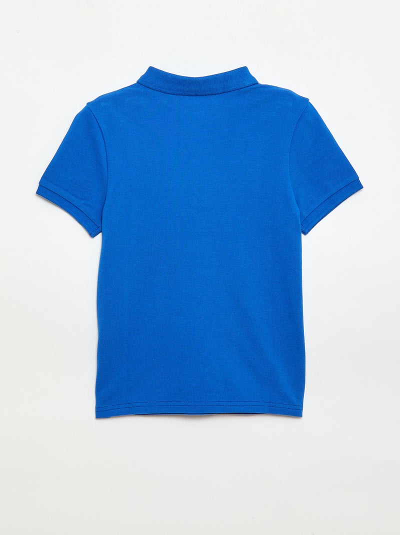 Polo tinta unita in maglia piqué Blu - Kiabi