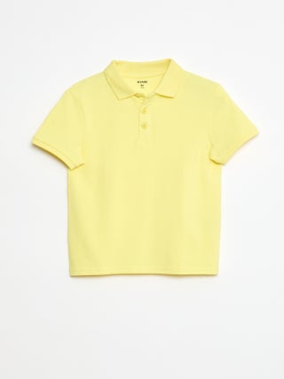 Polo tinta unita in maglia piqué