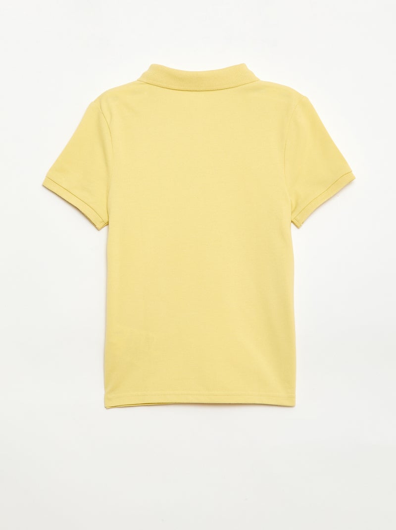 Polo tinta unita in maglia piqué Giallo - Kiabi