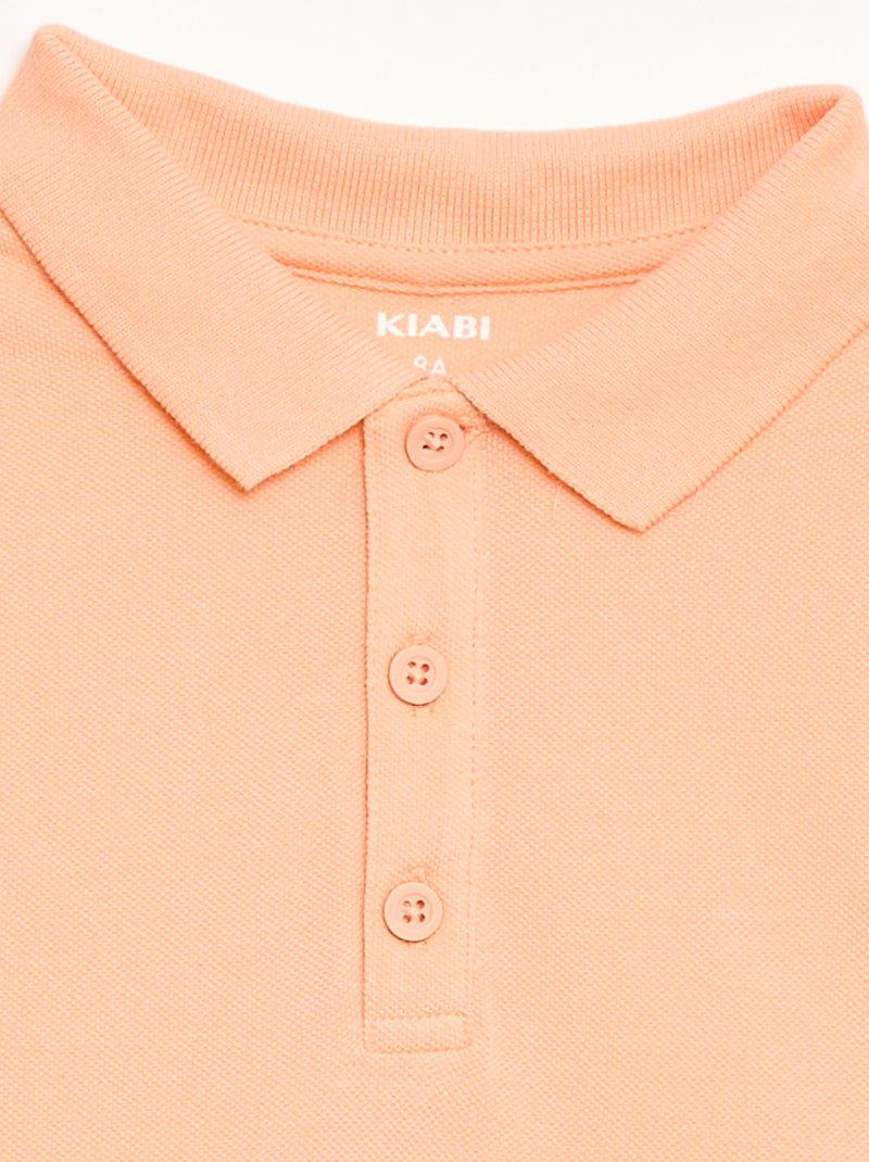 Polo tinta unita in maglia piqué Pesca - Kiabi
