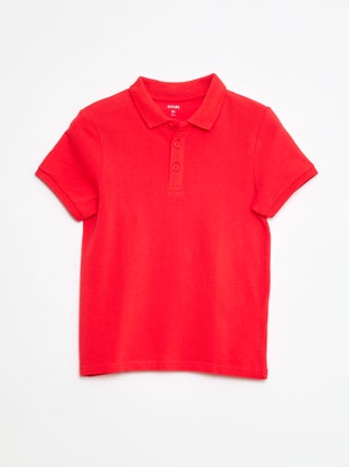 Polo tinta unita in maglia piqué