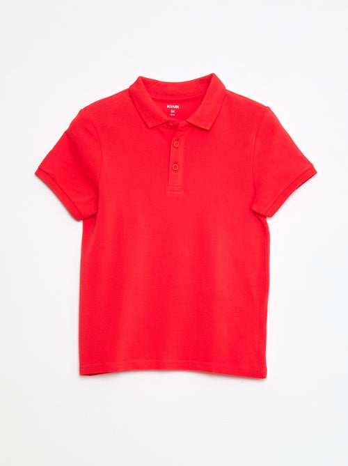 Polo tinta unita in maglia piqué - Kiabi