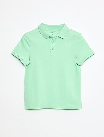 Polo tinta unita in maglia piqué
