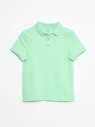 Polo tinta unita in maglia piqué
