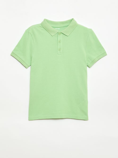 Polo tinta unita in maglia piqué - Kiabi