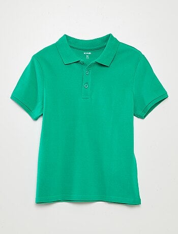 Polo tinta unita in maglia piqué
