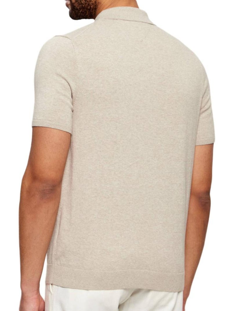 Polo tommy hilfiger uomo in cotone essenziale Beige - Kiabi