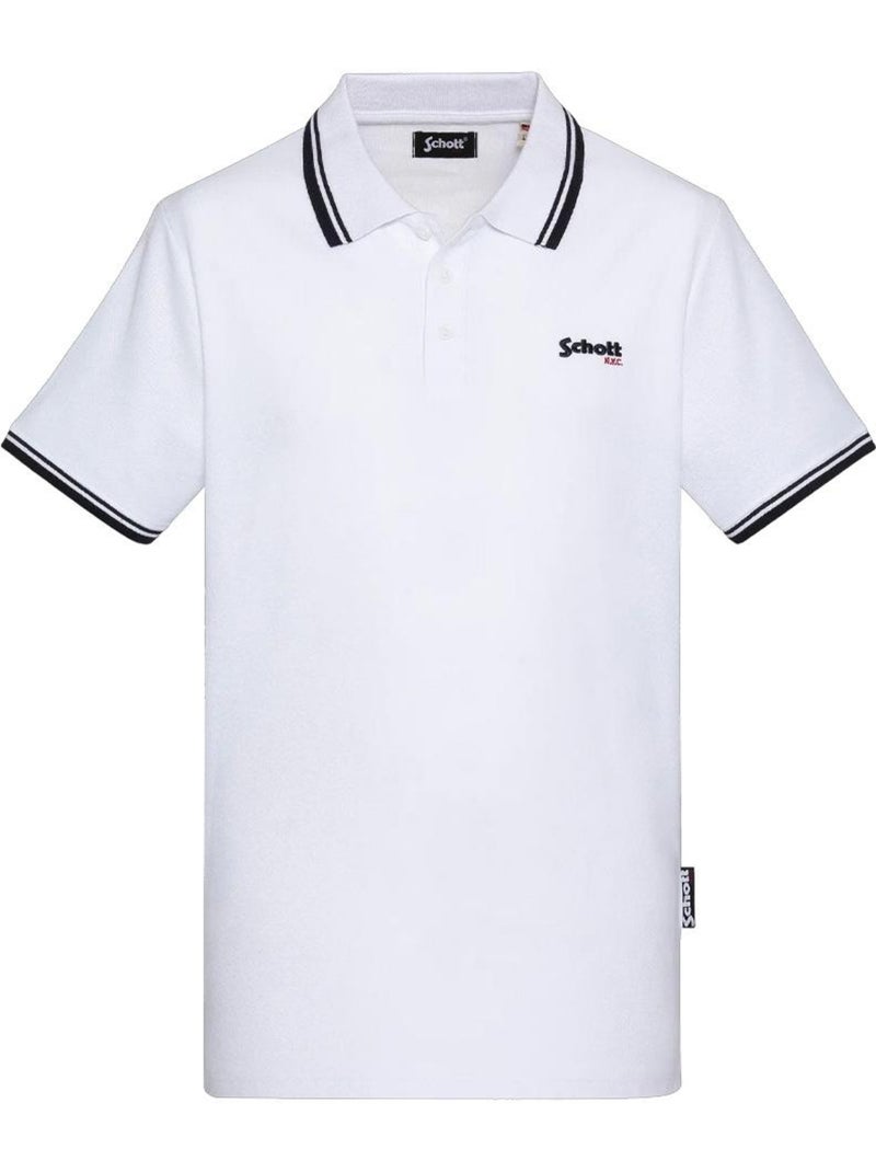 Polo Uomo Schott Bianco - Kiabi