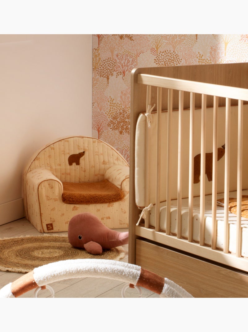 Poltrona club per bambini in garza di cotone e - SAUTHON Beige - Kiabi