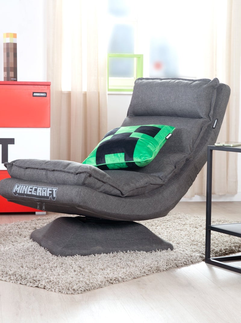 Poltrona gaming girevole 360° con schienale pieghevole "Roba" – Minecraft Grigio scuro - Kiabi