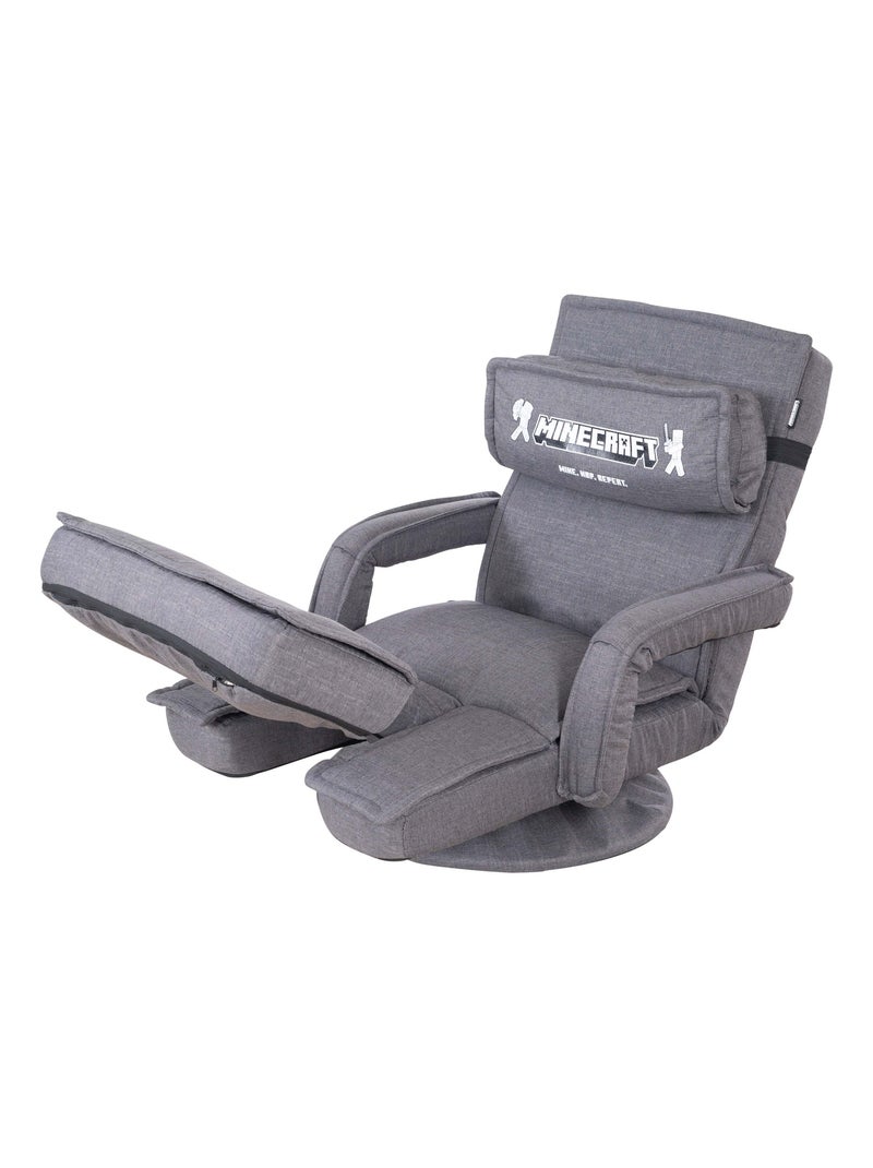 Poltrona gaming girevole 360° con schienale reclinabile e braccioli "Roba" – Minecraft Grigio grigio bianco - Kiabi