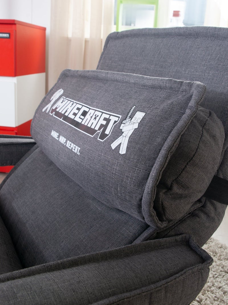 Poltrona gaming girevole 360° con schienale reclinabile e braccioli "Roba" – Minecraft Grigio grigio bianco - Kiabi