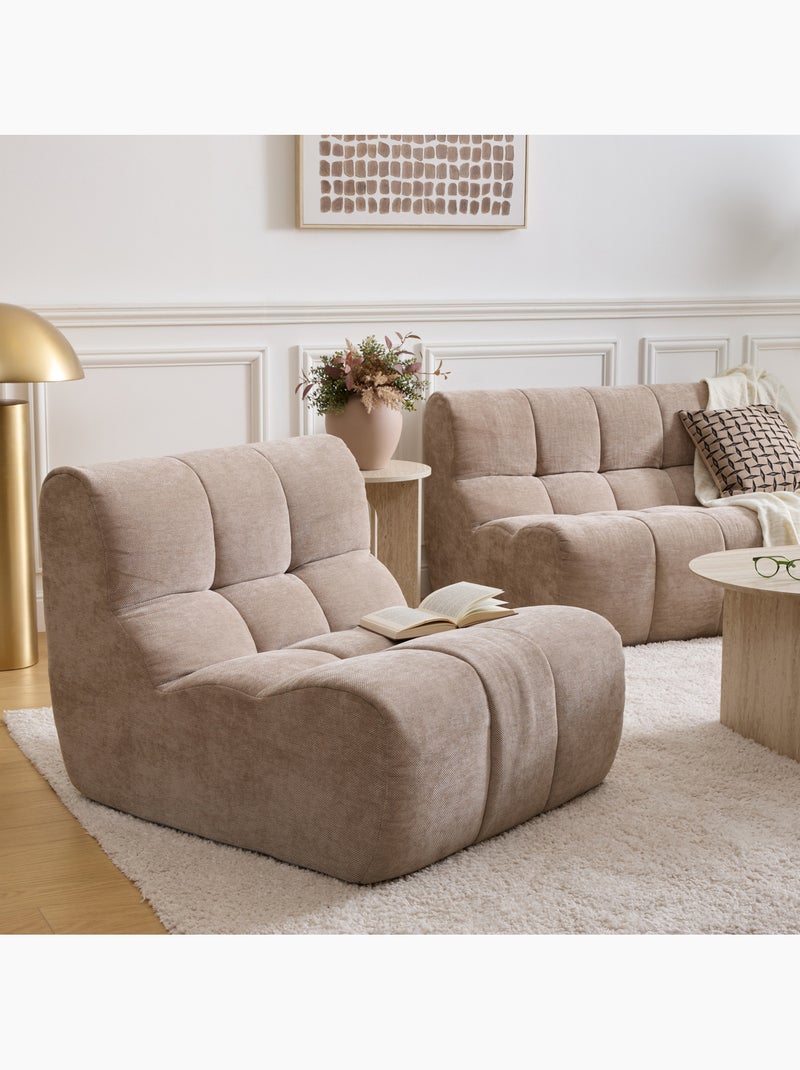 Poltrona modulare imbottita Beige - Kiabi