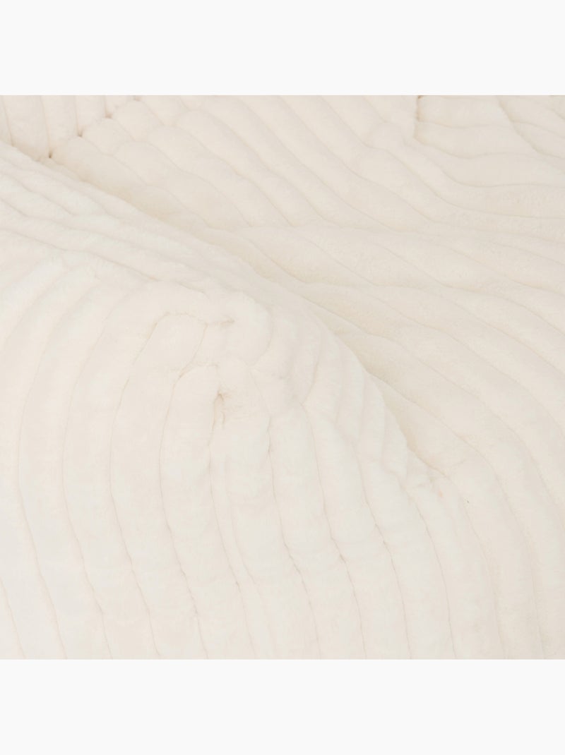 Poltrona XL in velluto a coste Bianco - Kiabi