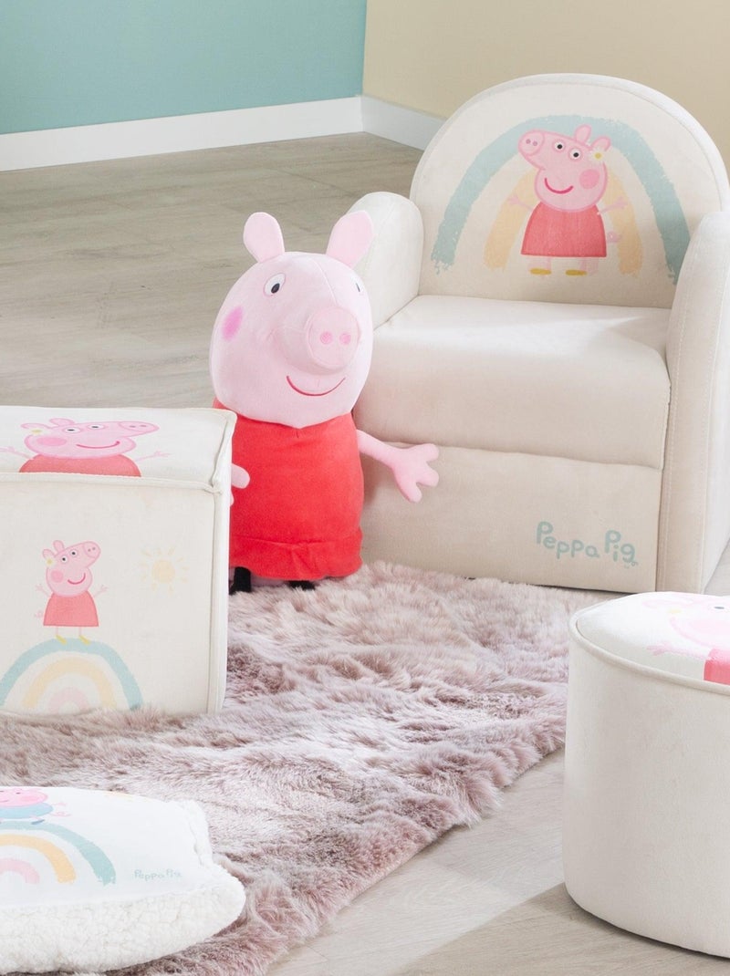 Poltroncina club bambino in velluto morbido "Roba Peppa Pig" Beige - Kiabi