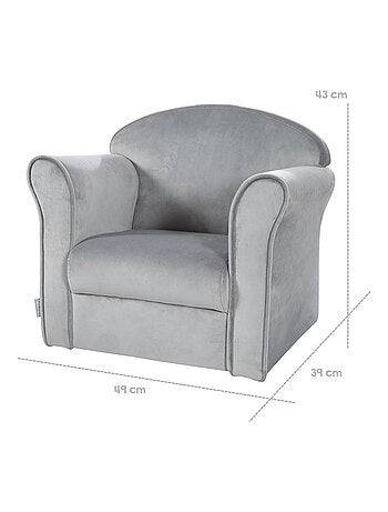 Fauteuil club bambino in velluto morbido – ROBA "Lil Sofa