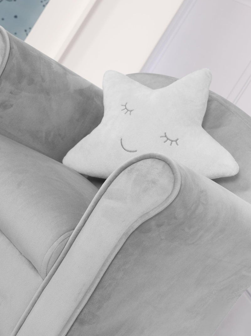 Poltroncina club per bambini in velluto morbido – ROBA "Lil Sofa" Grigio - Kiabi