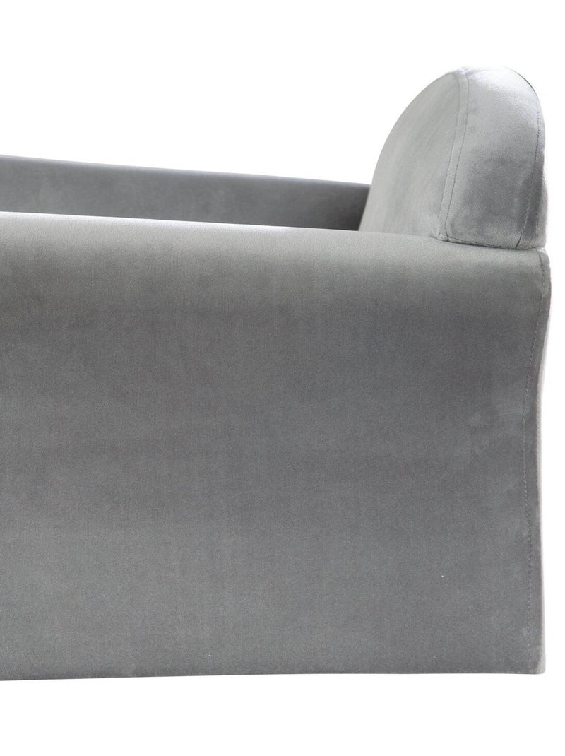Poltroncina club per bambini in velluto morbido – ROBA "Lil Sofa" Grigio - Kiabi