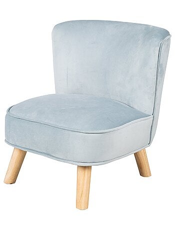 Poltroncina per bambini in velluto con gambe in legno massello – ROBA "Lil Sofa