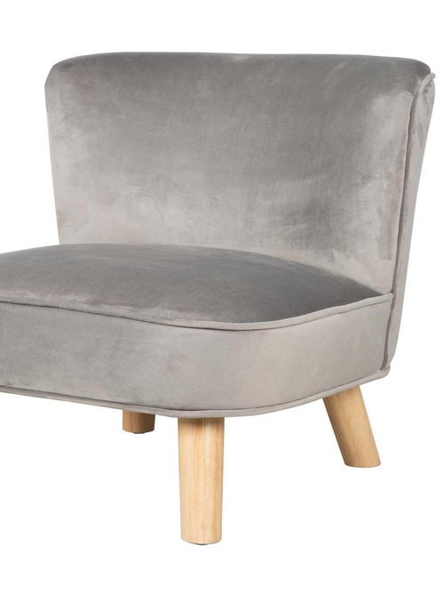 Poltroncina per bambini in velluto con gambe in legno massello – ROBA "Lil Sofa" - Kiabi