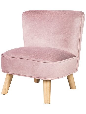 Poltroncina per bambini in velluto con gambe in legno massello – ROBA "Lil Sofa