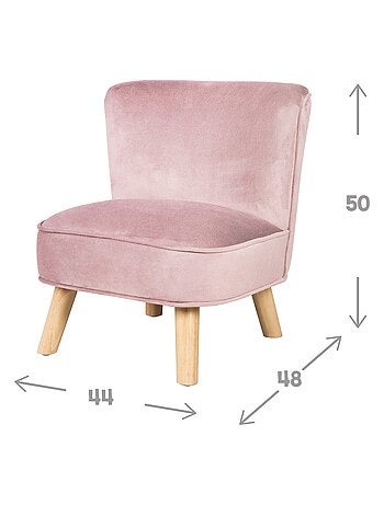 Poltroncina per bambini in velluto con gambe in legno massello – ROBA "Lil Sofa