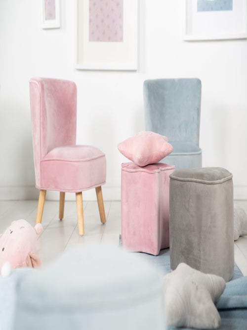 Poltroncina per bambini in velluto con gambe in legno massello – ROBA "Lil Sofa" - Kiabi