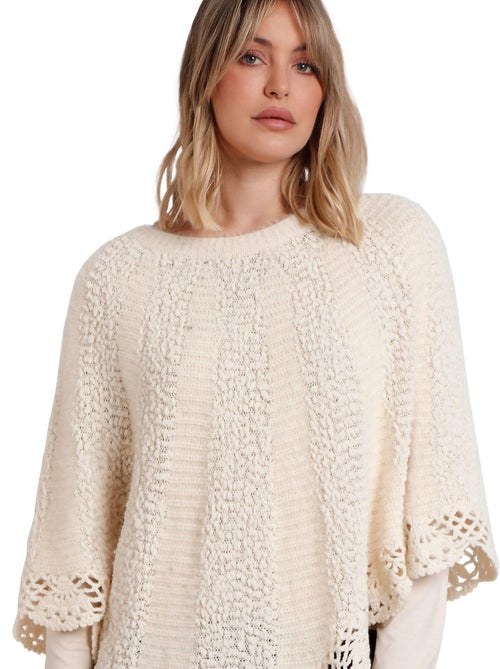 Poncho ADMAS Romantic Plain Knit per donna - Kiabi