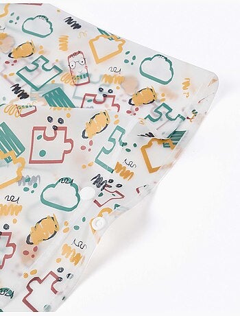 Poncho antipioggia con cappuccio con stampa colorata