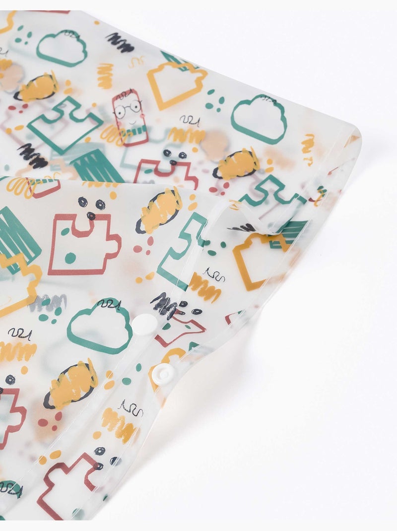 Poncho antipioggia con cappuccio con stampa colorata Giallo - Kiabi
