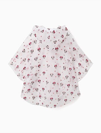Poncho antipioggia con cappuccio con stampa Minnie