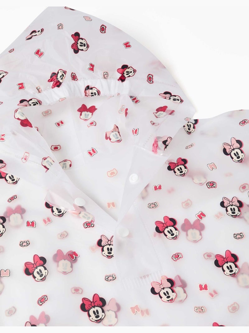 Poncho antipioggia con cappuccio con stampa Minnie Rosso - Kiabi