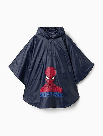 Poncho antipioggia con cappuccio con stampe di Spider-Man
