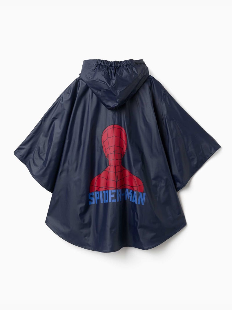 Poncho antipioggia con cappuccio con stampe di Spider-Man Blu scuro - Kiabi