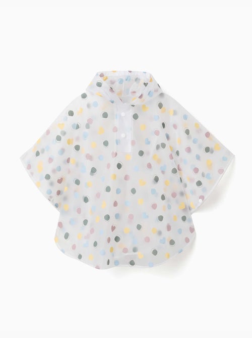 Poncho antipioggia con cappuccio e motivo a pois - Kiabi