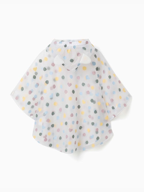 Poncho antipioggia con cappuccio e motivo a pois - Kiabi
