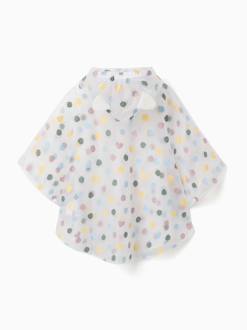 Poncho antipioggia con cappuccio e motivo a pois Malva lilla - Kiabi