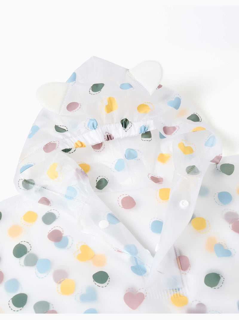 Poncho antipioggia con cappuccio e motivo a pois Malva lilla - Kiabi