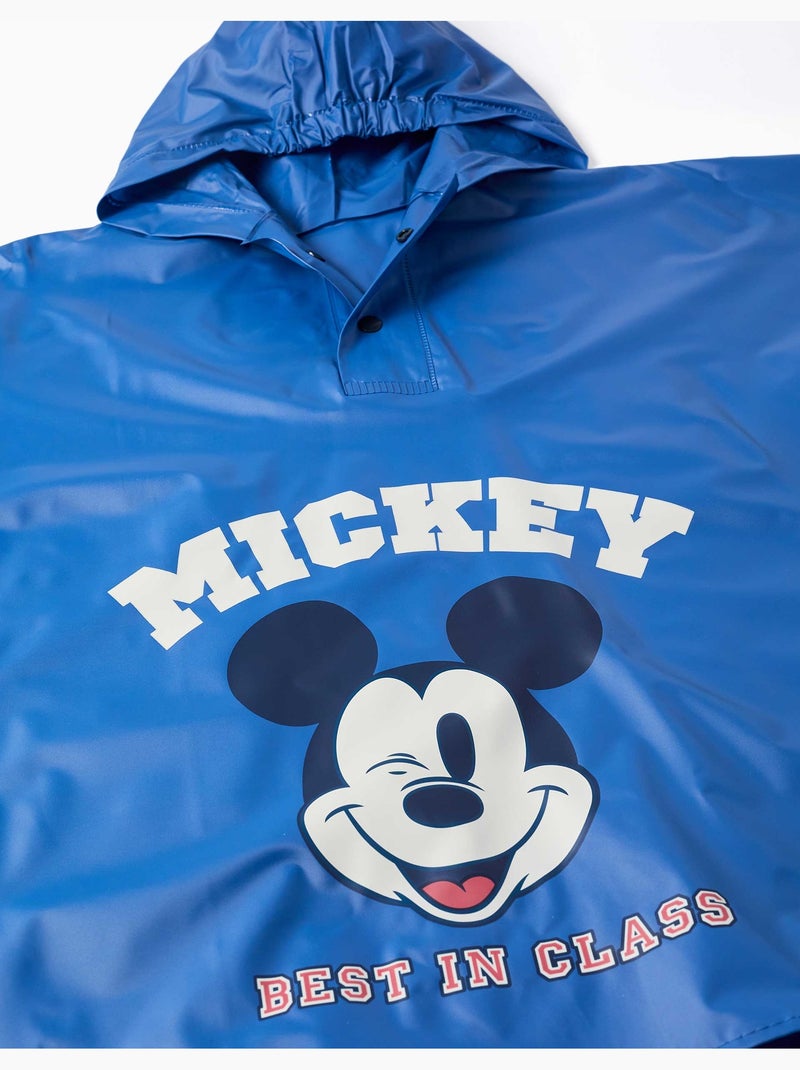 Poncho antipioggia con cappuccio e stampa Mickey Blu Blu - Kiabi