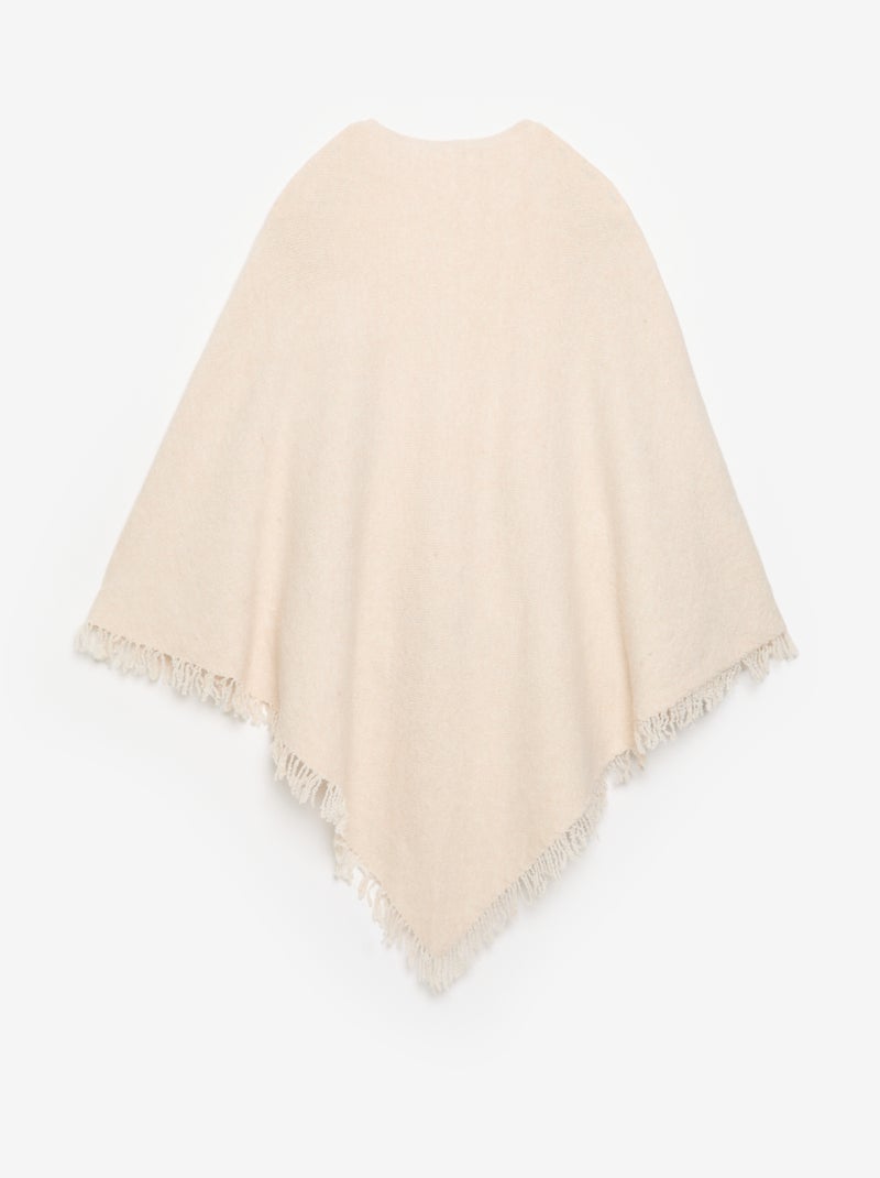Poncho aperto a tinta unita Beige - Kiabi