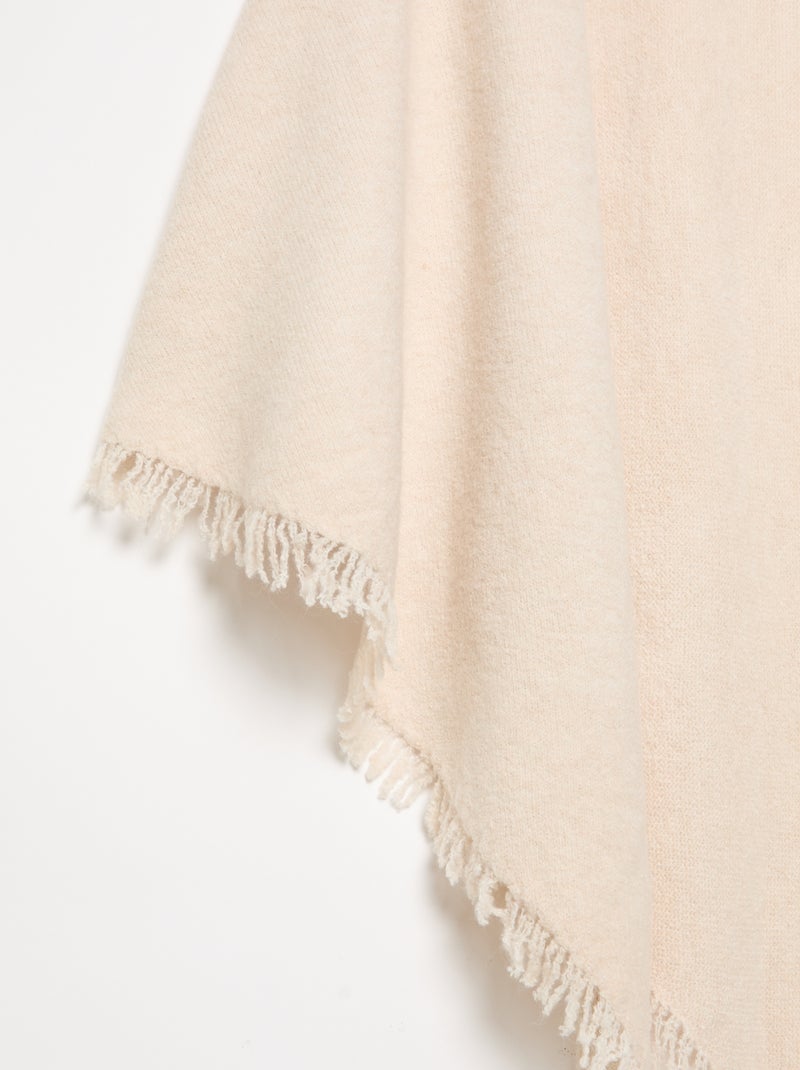 Poncho aperto a tinta unita Beige - Kiabi