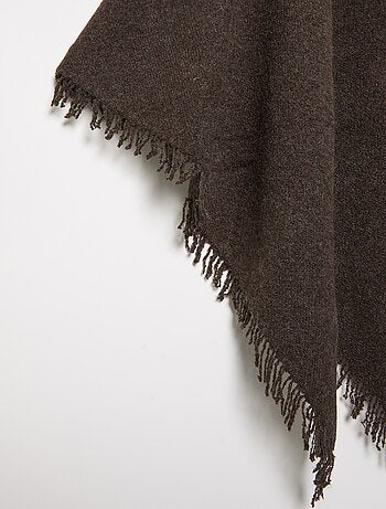 Poncho aperto a tinta unita