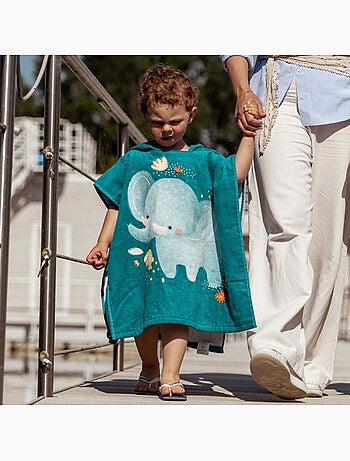 Poncho da bagno con cappuccio per bambino in cotone | sassi junior | sassi junior