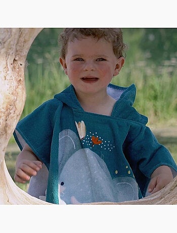 Poncho da bagno con cappuccio per bambino in cotone | sassi junior | sassi junior