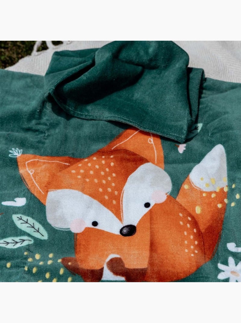 Poncho da bagno con cappuccio per bambino in cotone | sassi junior | sassi junior Verde foresta - Kiabi