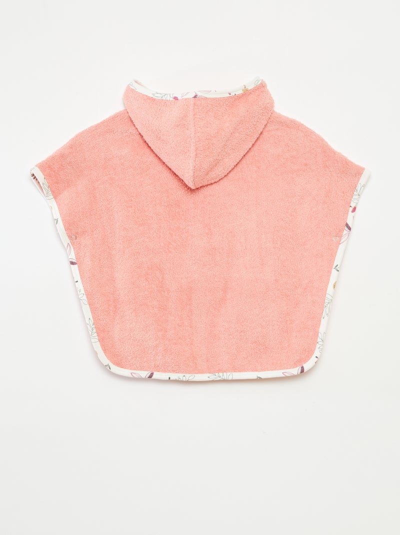 Poncho da bagno con ricami e tasca a marsupio Beige - Kiabi
