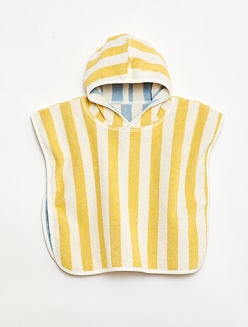 Poncho da bagno reversibile in spugna