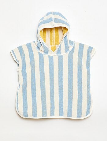 Poncho da bagno reversibile in spugna