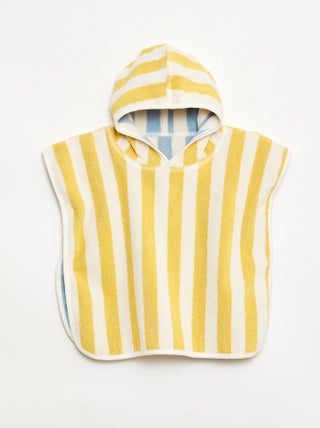Poncho da bagno reversibile in spugna